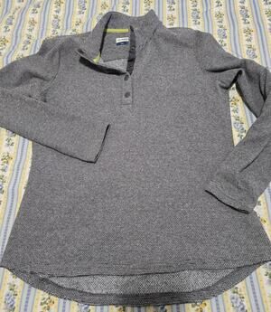 Magellan Outdoors Large Mens Pullover Gray Snap Button